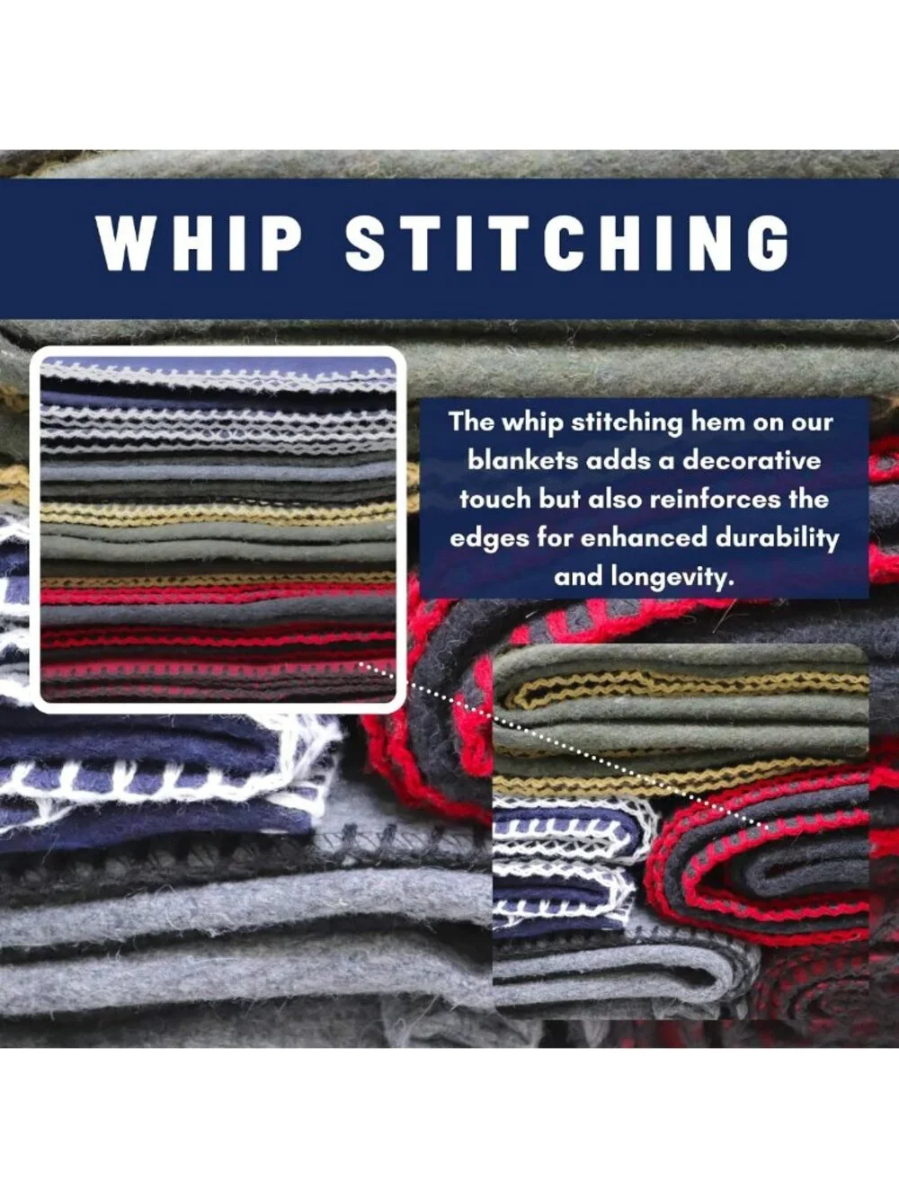 Heavy Duty Fire Retardant Wool Blanket for Camping, Survival & Emergency Use